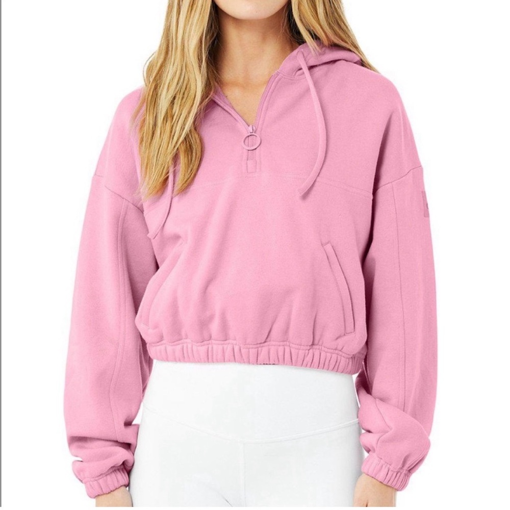 Alo Yoga Refresh Stadium Half-Zip Hoodie - Medium